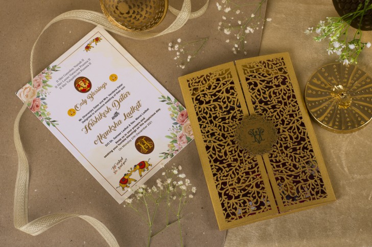 Laser Cut Wedding Invitation Cards